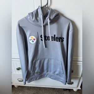 Steelers Gray Hoodie Size Medium